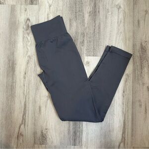OQQ Gray Full Length Leggings Size M